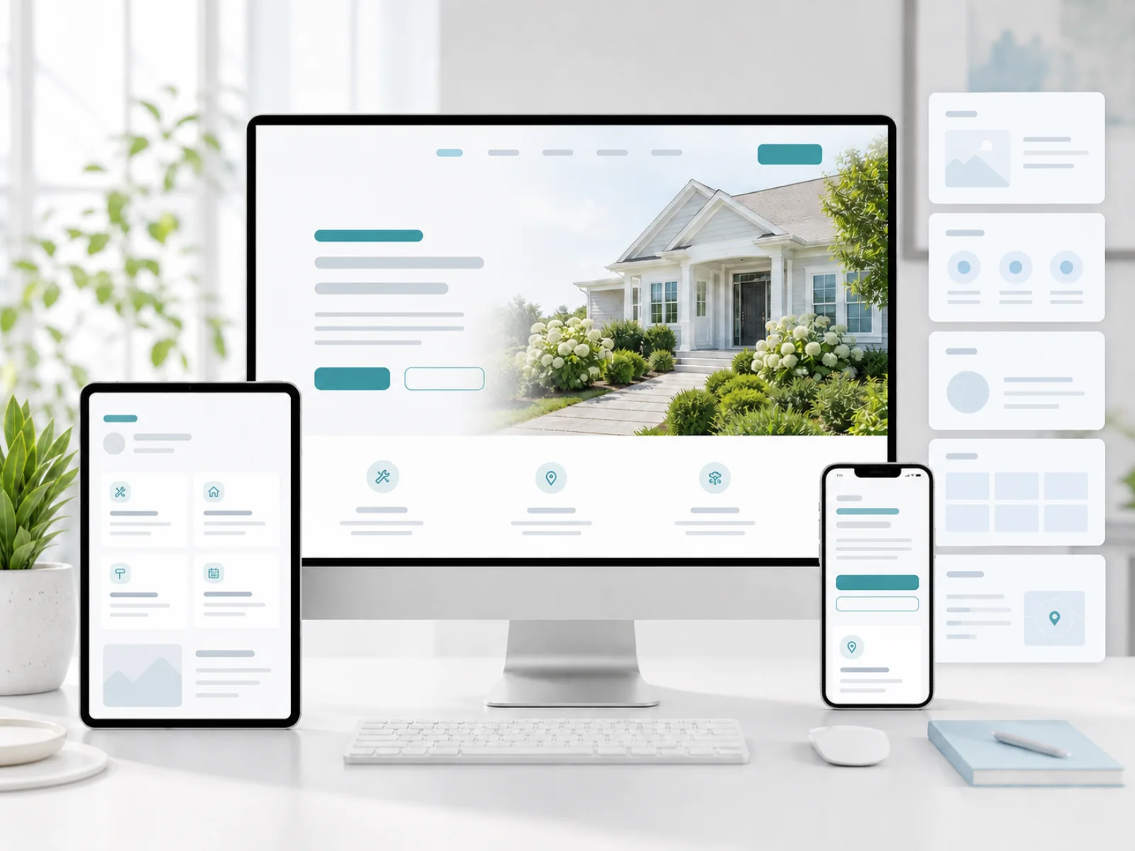 New website build concept for a service business