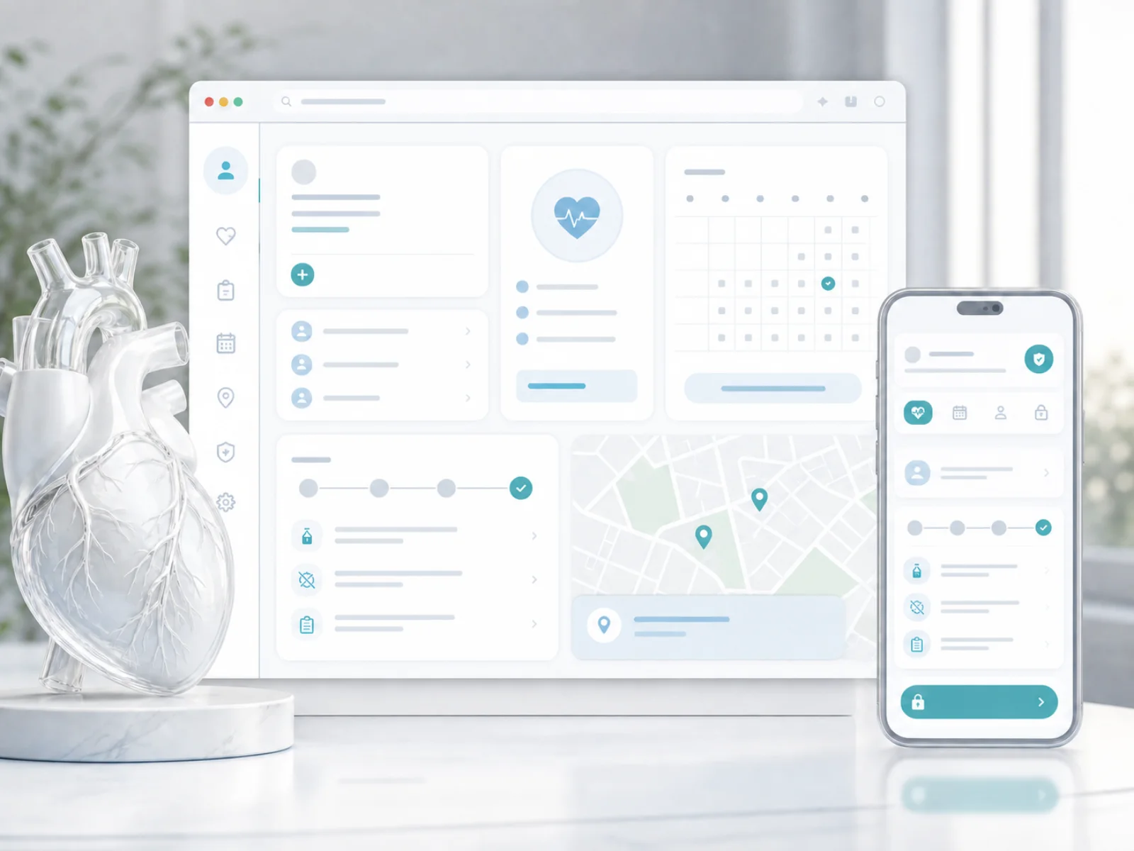 Cardiology clinic website example concept
