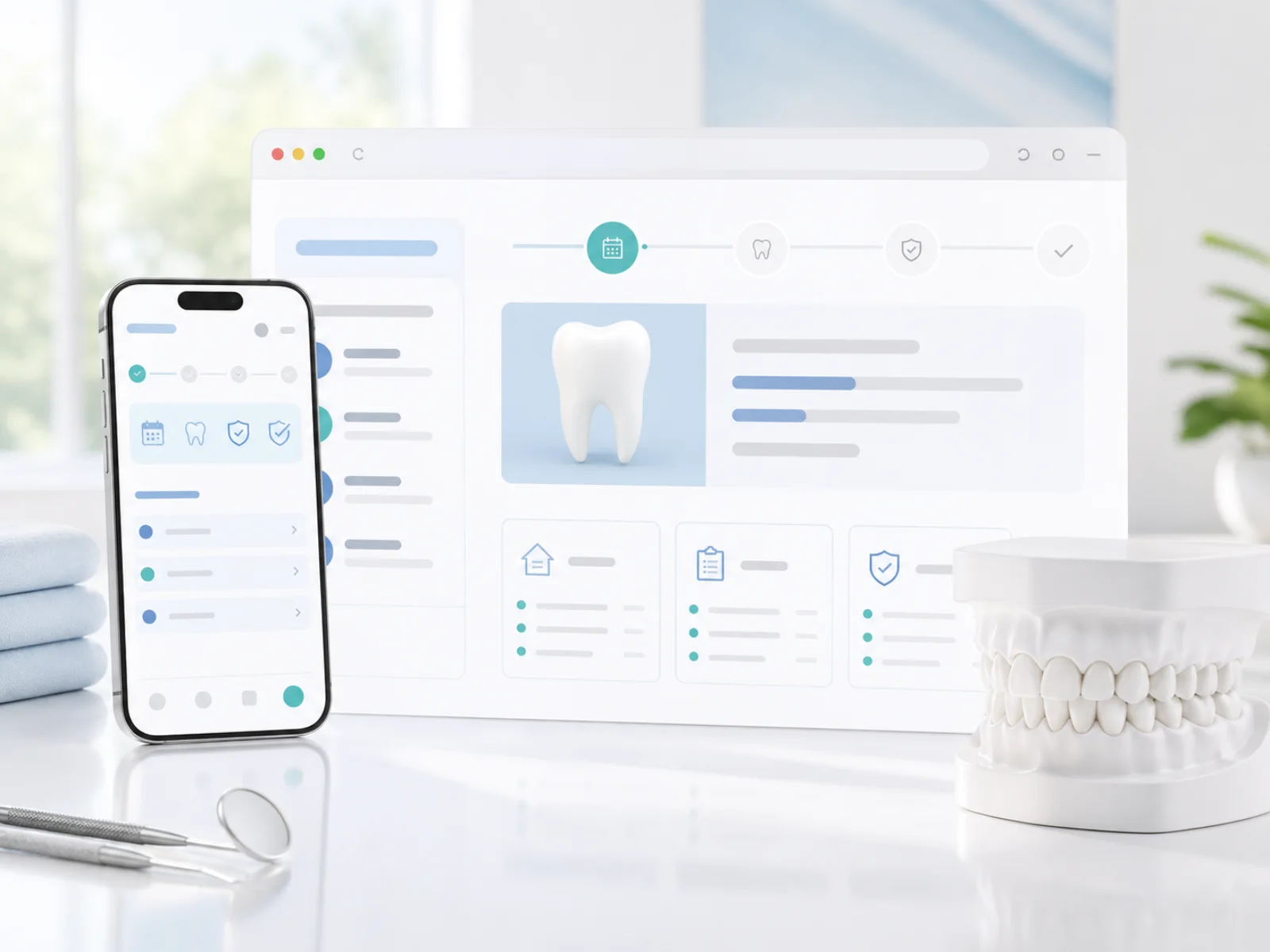 Dentist website example concept