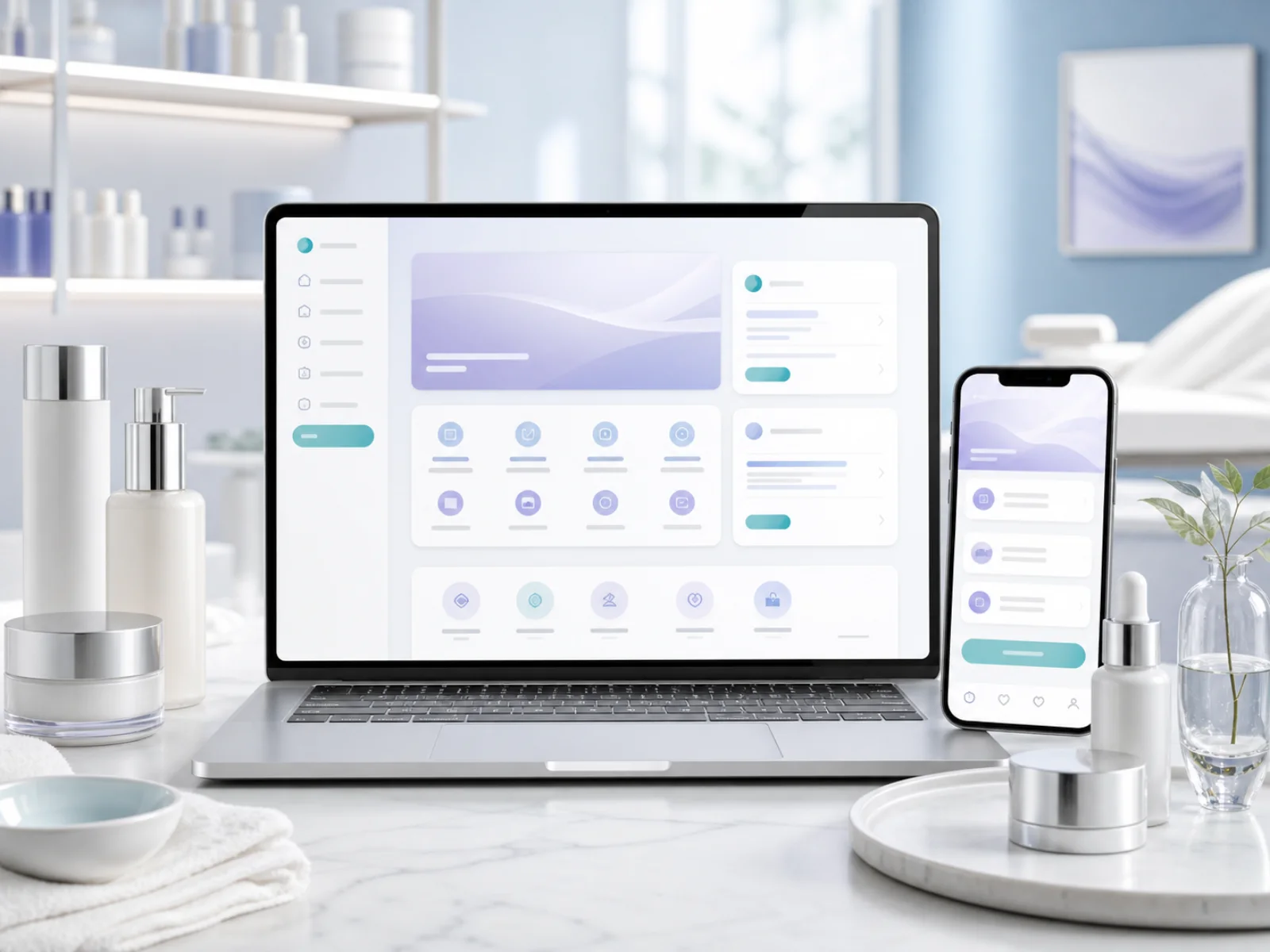 Med spa website example concept