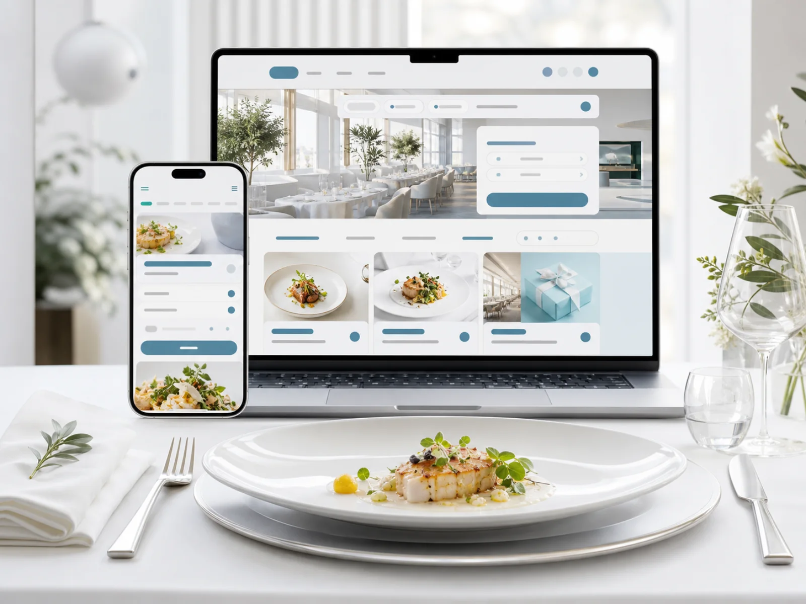 Landing page concept for a restaurant promotion
