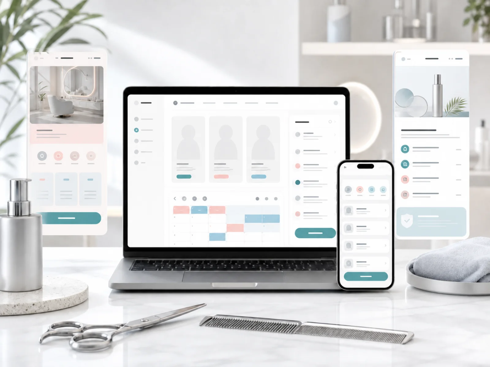 Salon website example concept